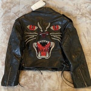 Gucci Cropped Embellished Jacket In Black